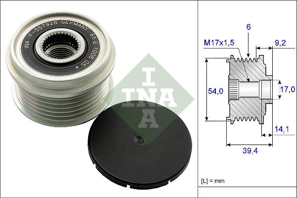 INA 535 0151 10 — Koło pasowe, alternator