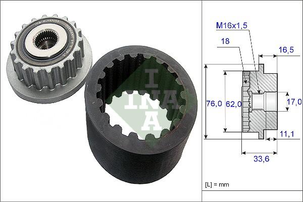 INA 535 0186 10 — Zestaw ruchomej tulei sprzęgła