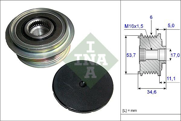 INA 535 0125 10 — Koło pasowe, alternator