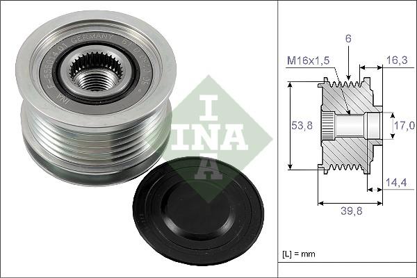 INA 535 0170 10 — Koło pasowe, alternator