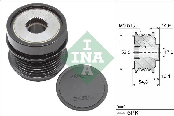 INA 535 0342 10 — Koło pasowe, alternator