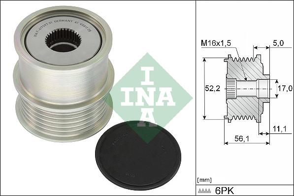 INA 535 0363 10 — Koło pasowe, alternator