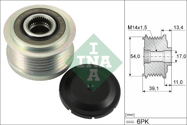 INA 535 0311 10 — Koło pasowe, alternator