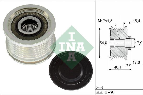 INA 535 0317 10 — Koło pasowe, alternator