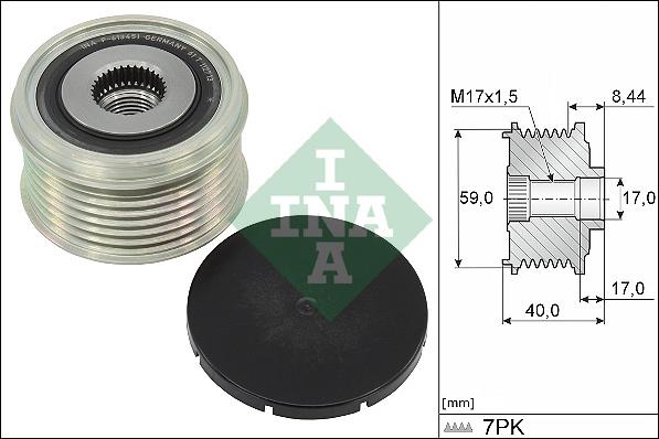 INA 535 0331 10 — Koło pasowe, alternator