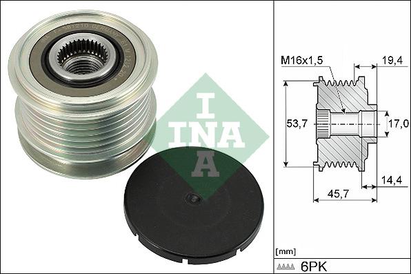 INA 535 0328 10 - KOŁO PASOWE ALTERNATORA DB W205-W213