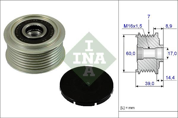 INA 535 0245 10 — Koło pasowe, alternator