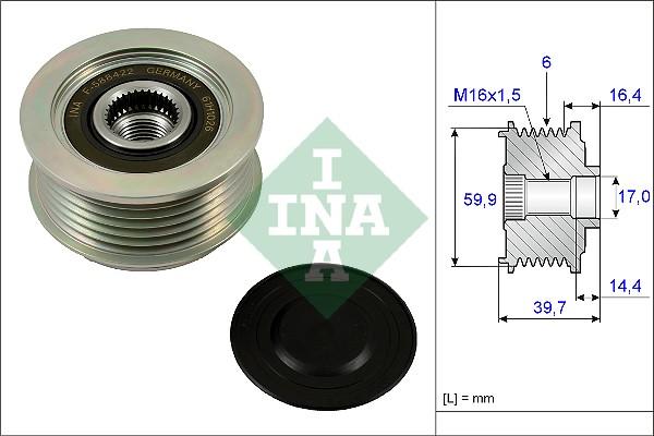 INA 535 0241 10 — Koło pasowe, alternator