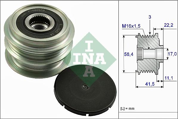 INA 535 0269 10 — Koło pasowe, alternator