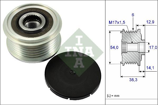 INA 535 0264 10 — Koło pasowe, alternator