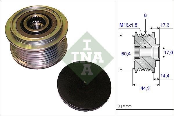 INA 535 0207 10 — Koło pasowe, alternator
