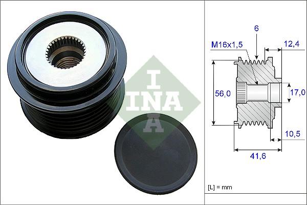 INA 535 0210 10 — Koło pasowe, alternator