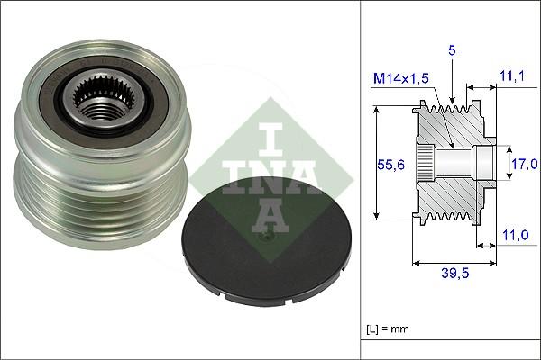 INA 535 0218 10 — Koło pasowe, alternator