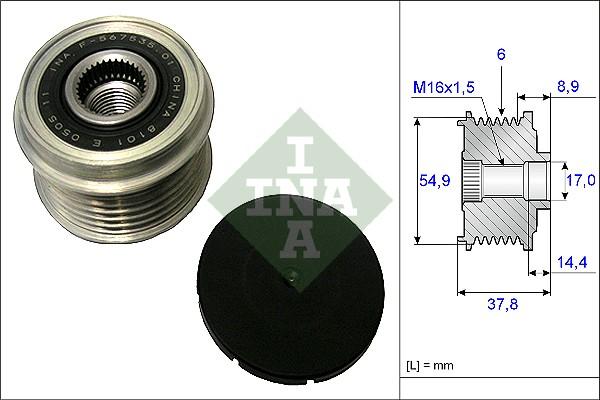 INA 535 0217 10 — Koło pasowe, alternator