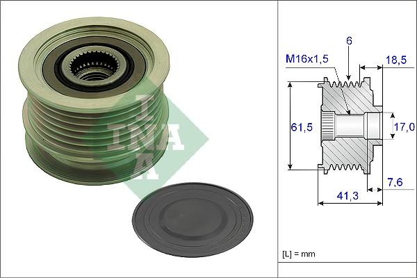 INA 535 0234 10 — Koło pasowe, alternator