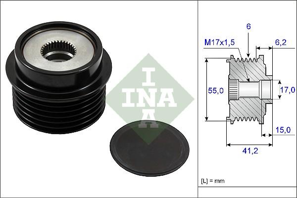 INA 535 0231 10 — Koło pasowe, alternator