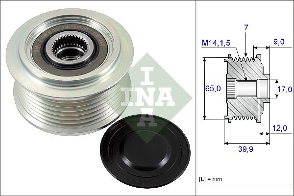 INA 535 0229 10 — Koło pasowe, alternator