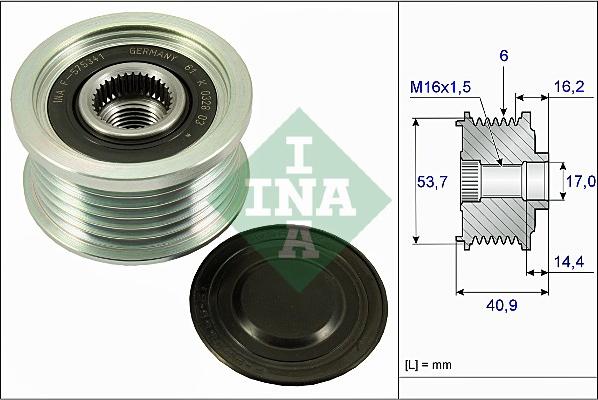 INA 535 0270 10 — Koło pasowe, alternator
