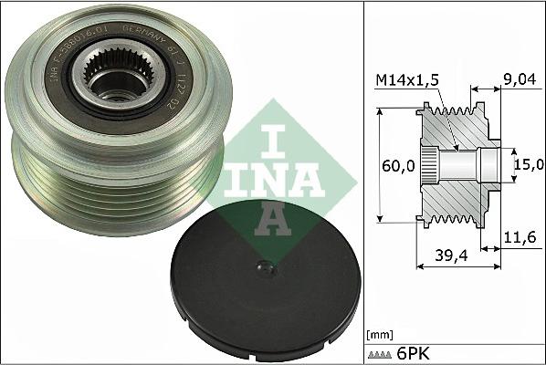 INA 535 0277 10 — Koło pasowe, alternator