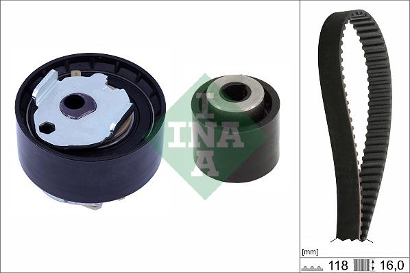 INA 530 0852 10 - ZESTAW ROZRZĄDU CITROEN 1.2THP