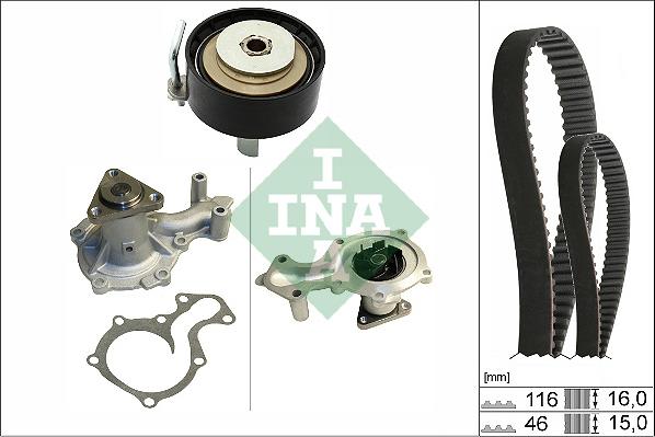 INA 530 0745 30 - ZESTAW ROZRZADU FORD FOCUS 17- -POMPA