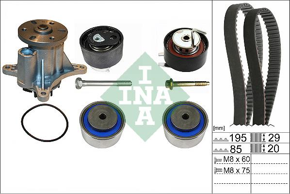 INA 530 0764 30 — Pompa wodna + zestaw paska rozrządu