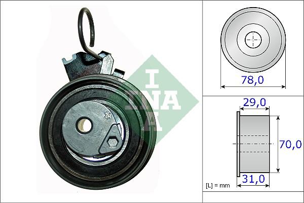 INA 531 0532 10 — Rolka napinacza, pasek rozrządu