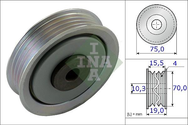 INA 531 0845 10 - ROLKA NAPINACZA PASKA WIELOROWK. DAIHATSU 1.3 SIRION 05--TERIOS 00-