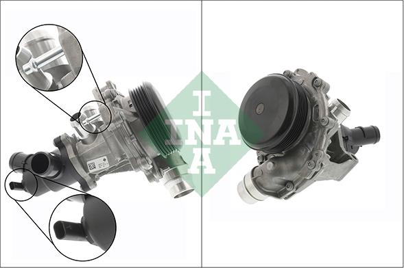 INA 538 0731 10 - POMPA WODNA DB 180-220 CDI OM651 11-