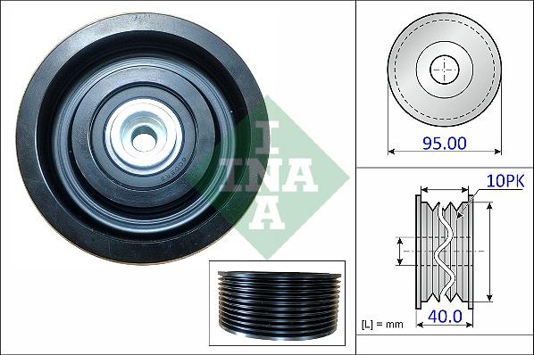 INA 532 0996 10 — Rolka kierunkowa / prowadząca, pasek klinowy zębaty