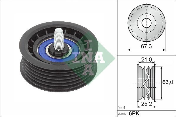 INA 532 0906 10 - ROLKA PASKA WIELOROWK. DB M278 W212-X166-W463-W166