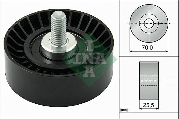 INA 532 0545 10 — Rolka kierunkowa / prowadząca, pasek klinowy zębaty
