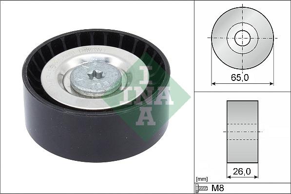INA 532 0571 10 - ROLKA NAPINACZA PASKA WIELOROWK. DB OM651 08- W204-212-X204
