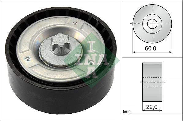 INA 532 0798 10 - ROLKA PASKA WIELOROWK. DB OM651 11- 60MMX22MM