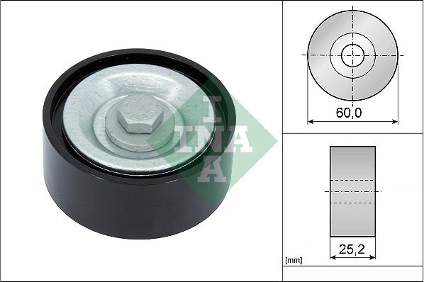 INA 532 0715 10 — Rolka kierunkowa / prowadząca, pasek klinowy zębaty