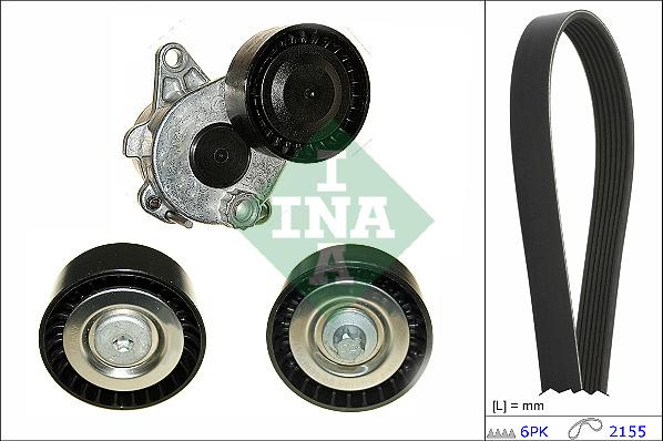 INA 529 0479 10 - ZESTAW PASKA WIELOROWK. DB W204 2.1CDI