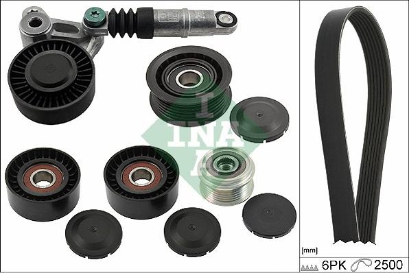 INA 529 0472 20 - ZESTAW PASKA WIELOROWK. VW 2.7TDI-3.0TDI 04- OAP