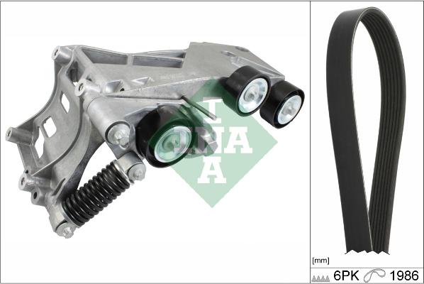 INA 529 0233 10 - ZESTAW PASKA WIELOROWK. DB W169-W245 1.5-1.7