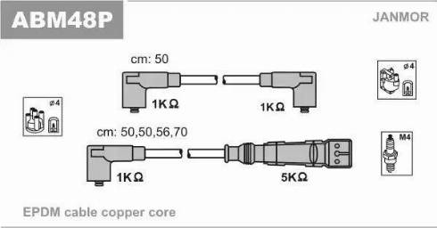 Janmor ABM48P - KABLE WYS.NAP.IBIZA.CORDOBA 1.4I 98--EC-