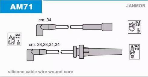 Janmor AM71 - KABLE WYS.NAP.VOYAGER 2.4I 96-      -SI-