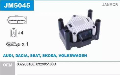 Janmor JM5045 — Cewka zapłonowa