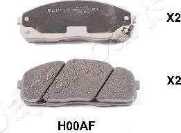 Japanparts PA-H00AF — Zestaw klocków hamulcowych, hamulce tarczowe
