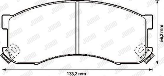 JURID 572336J — Zestaw klocków hamulcowych, hamulce tarczowe