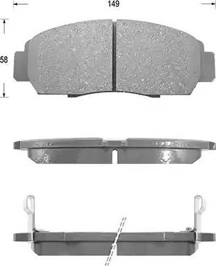Brembo P 28 034 - Klocek hamulcowy kpl.