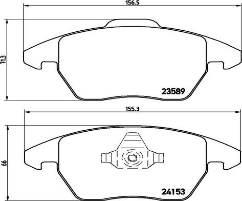 Brembo P 61 076 - Klocek hamulcowy kpl.