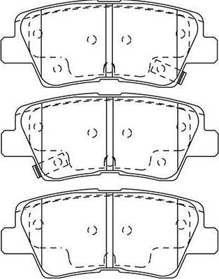 Blue Print ADG042134 - KLOCKI HAMULCOWE TYŁ