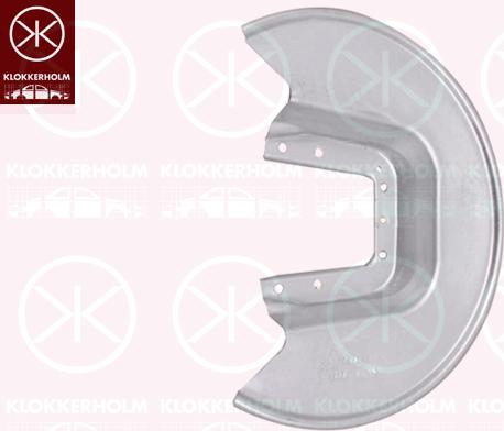 Klokkerholm 5507879 — Panel rozbryzgiwujący, tarcza hamulcowa