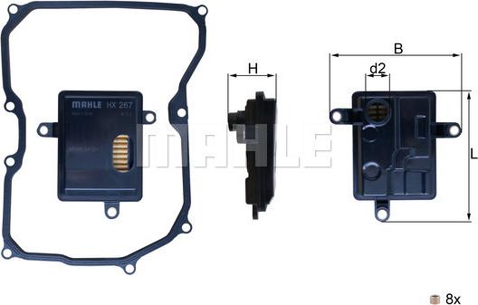 KNECHT HX 267D — Filtr hydrauliczny, automatyczna skrzynia biegów