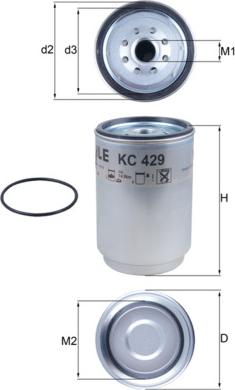 KNECHT KC 429D — Filtr paliwa