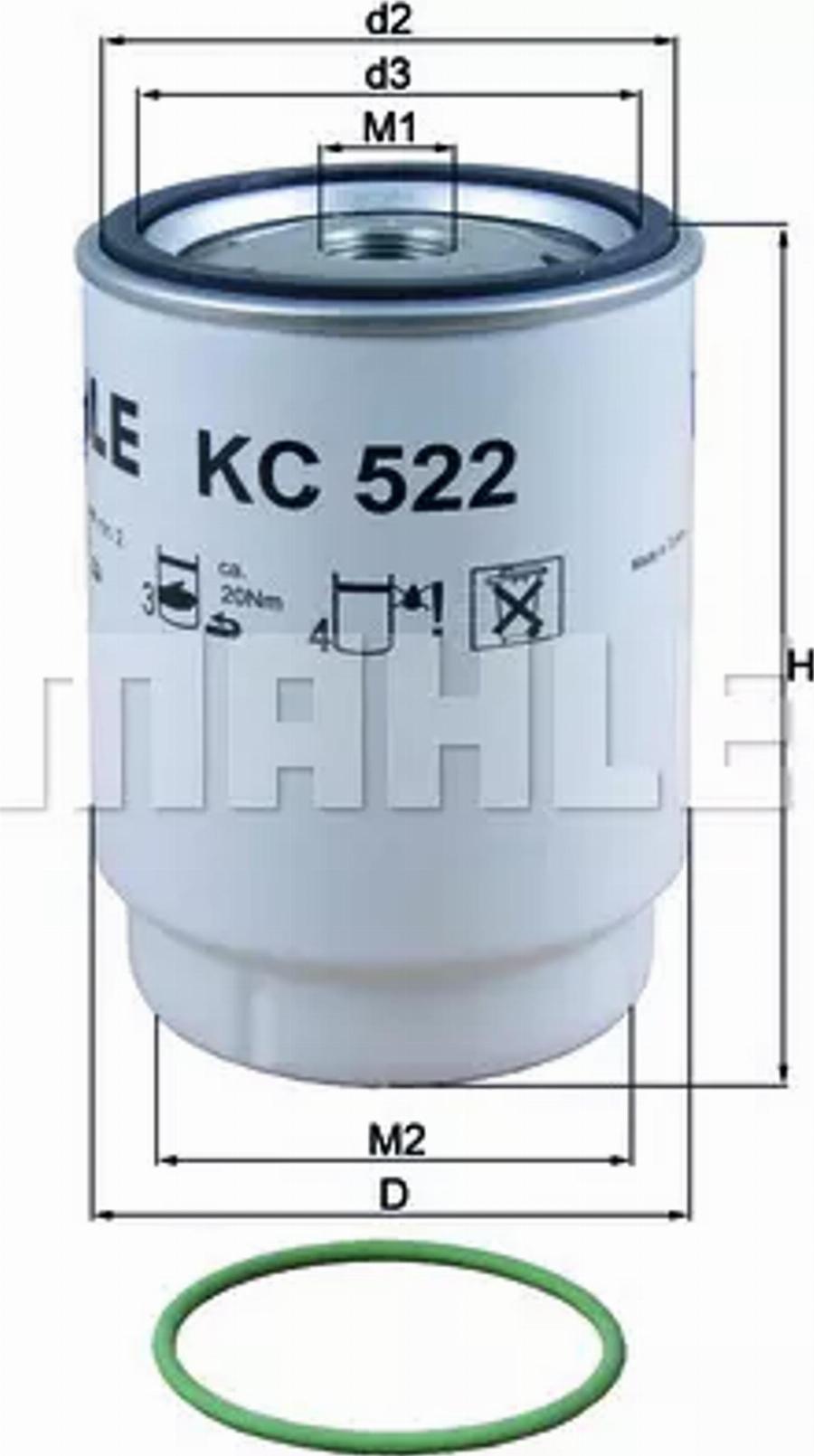 KNECHT KC 522D — Filtr paliwa